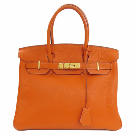 Hermes // Togo Leather Birkin 30 Handbag // Orange // Pre-Owned