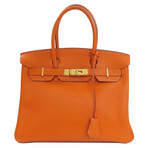 Hermes // Togo Leather Birkin 30 Handbag // Orange // Pre-Owned