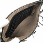 Bottega Veneta // Intrecciato Leather Fringed Chain Shoulder Bag // Black // Pre-Owned