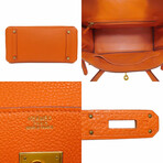 Hermes // Togo Leather Birkin 30 Handbag // Orange // Pre-Owned