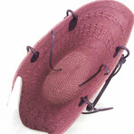 Loewe // Iraca Palm + Leather Anagram Basket Tote Bag // Rose + Purple // Pre-Owned