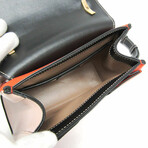 Tod's // Leather T Timeless Top Handle Shoulder Bag // Black + Orange + Rose-Beige // Pre-Owned