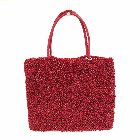 Anteprima // PVC Wire Structured Tote Handbag // Red // Pre-Owned
