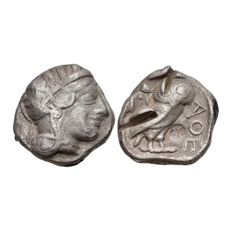 Athens Greece Silver Coin // Athena & Owl // 454-404 BC