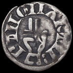 Hand Of Stephen Medieval France Coin // 1200-1300 AD