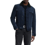 Sawyer Corduroy / Sherpa Lined Trucker // Deep Blue (46)