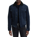 Sawyer Corduroy / Sherpa Lined Trucker // Deep Blue (46)
