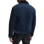 Sawyer Corduroy / Sherpa Lined Trucker // Deep Blue (46)