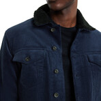 Sawyer Corduroy / Sherpa Lined Trucker // Deep Blue (46)