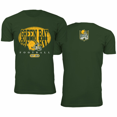 Football Shadow T-Shirt - Green Bay // Forest Green (S)