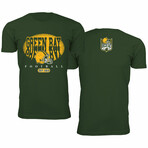 Football Shadow T-Shirt - Green Bay // Forest Green (2XL)