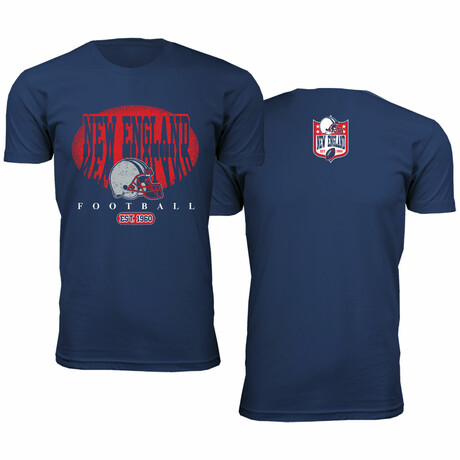 Football Shadow T-Shirt - New England // Navy (S)