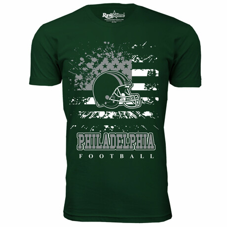 Star Spangled Football T-Shirt - Philadelphia // Forest Green (S)