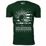 Star Spangled Football T-Shirt - Philadelphia // Forest Green (XL)