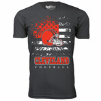 Star Spangled Football T-Shirt - Cleveland // Charcoal (3XL)