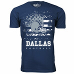 Star Spangled Football T-Shirt - Dallas // Navy (L)