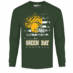Star Spangled Football Long Sleeve Shirt - Green Bay // Forest Green (2XL)
