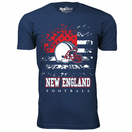 Star Spangled Football T-Shirt - New England // Navy (S)