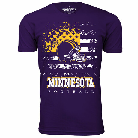 Star Spangled Football T-Shirt - Minnesota // Purple (S)