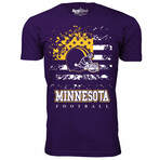 Star Spangled Football T-Shirt - Minnesota // Purple (2XL)