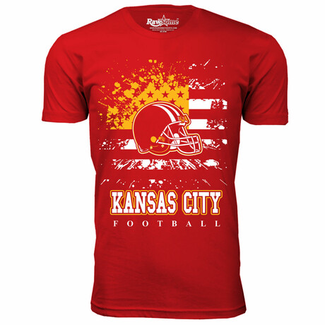 Star Spangled Football T-Shirt - Kansas City // Red (S)