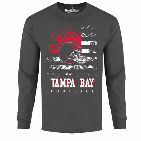 Star Spangled Football Long Sleeve Shirt - Tampa Bay // Charcoal (S)