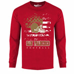 Star Spangled Football Long Sleeve Shirt - San Francisco // Red (2XL)