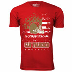 Star Spangled Football T-Shirt - San Francisco // Red (L)