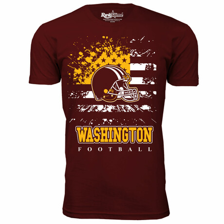 Star Spangled Football T-Shirt - Washington // Burgundy (S)