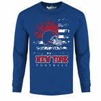 Star Spangled Football Long Sleeve Shirt - New York // Royal (XL)