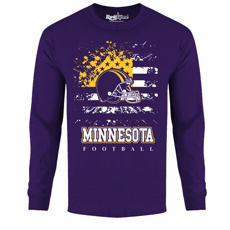 Star Spangled Football Long Sl+G15eeve Shirt - Minnesota // Purple (S)