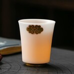 Ice Jade 24k Gold-Lined Cup