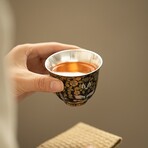 Noir Bloom Silver-Lined Cup