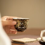 Noir Bloom Silver-Lined Cup