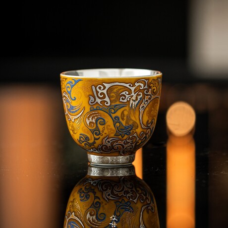 Draco Aureus Silver-Lined Cup