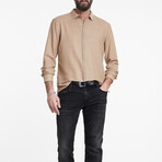 Concealed Button Pleated Placket Shirts // Turmeric (S)