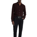 Dario Shirt In Brushed Melange Twill // Dark Plum (S)