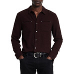 Dario Shirt In Brushed Melange Twill // Dark Plum (S)
