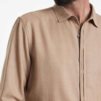Concealed Button Pleated Placket Shirts // Turmeric (S)