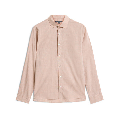 Spread Collar Shirts Without Button Placket // Melon (XS)