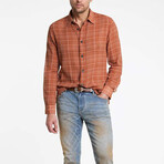 Over Shirt With Straight Bottom Hem & Horn Buttons // Burnt Clay (XS)