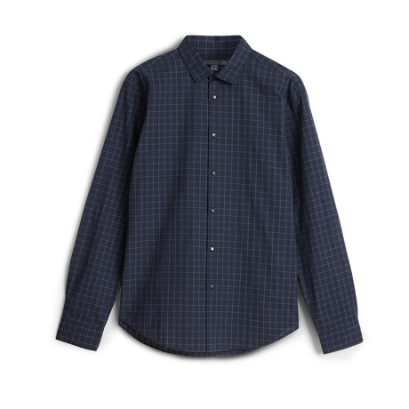 Slim Fit Sport Shirt With Shank Buttons, And Back // Ink Blue (XS)