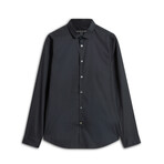 Slim Fit Shirt With Wire Inserted Shaped Stand Col // Carbon Grey (XS)