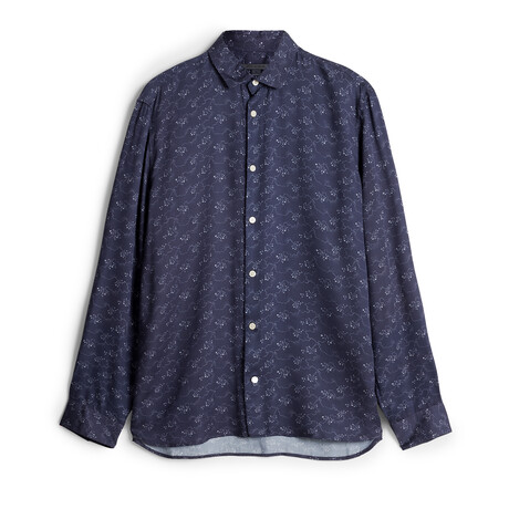 Ls Ross Sport Shirt W/ Floral Print // Twilight Blue (XS)