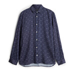 Ls Ross Sport Shirt W/ Floral Print // Twilight Blue (XS)