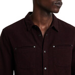 Dario Shirt In Brushed Melange Twill // Dark Plum (S)