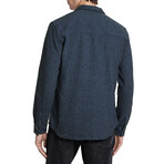 Dario Shirt In Brushed Melange Twill // Cobalt (S)