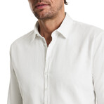 Multi Button Slim Fit Shirt // White (S)