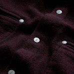 Dario Shirt In Brushed Melange Twill // Dark Plum (S)