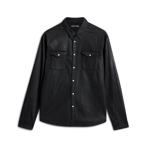 Marshall Western Shirt Incoated Denim // Black (XS)